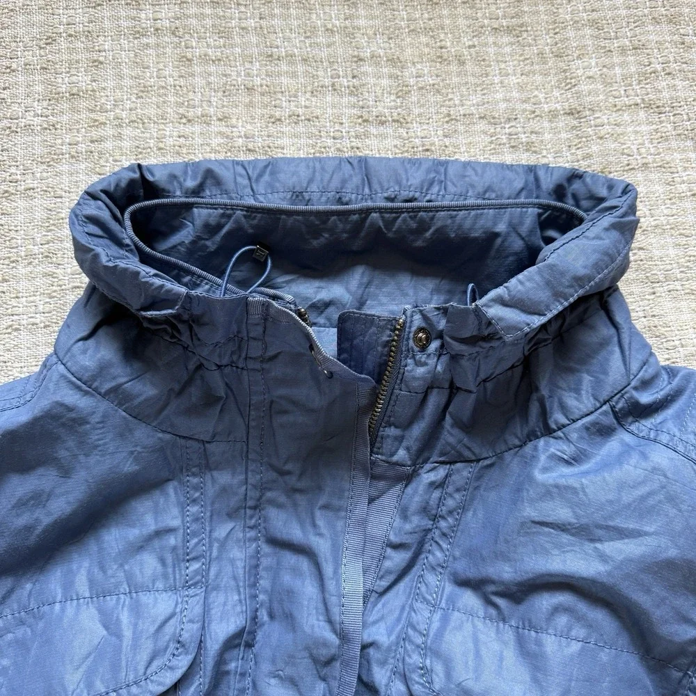 Reset Fifty Seven Blue Hooded Utility Jacket Coat Women L Field Outdoor Gorpcore